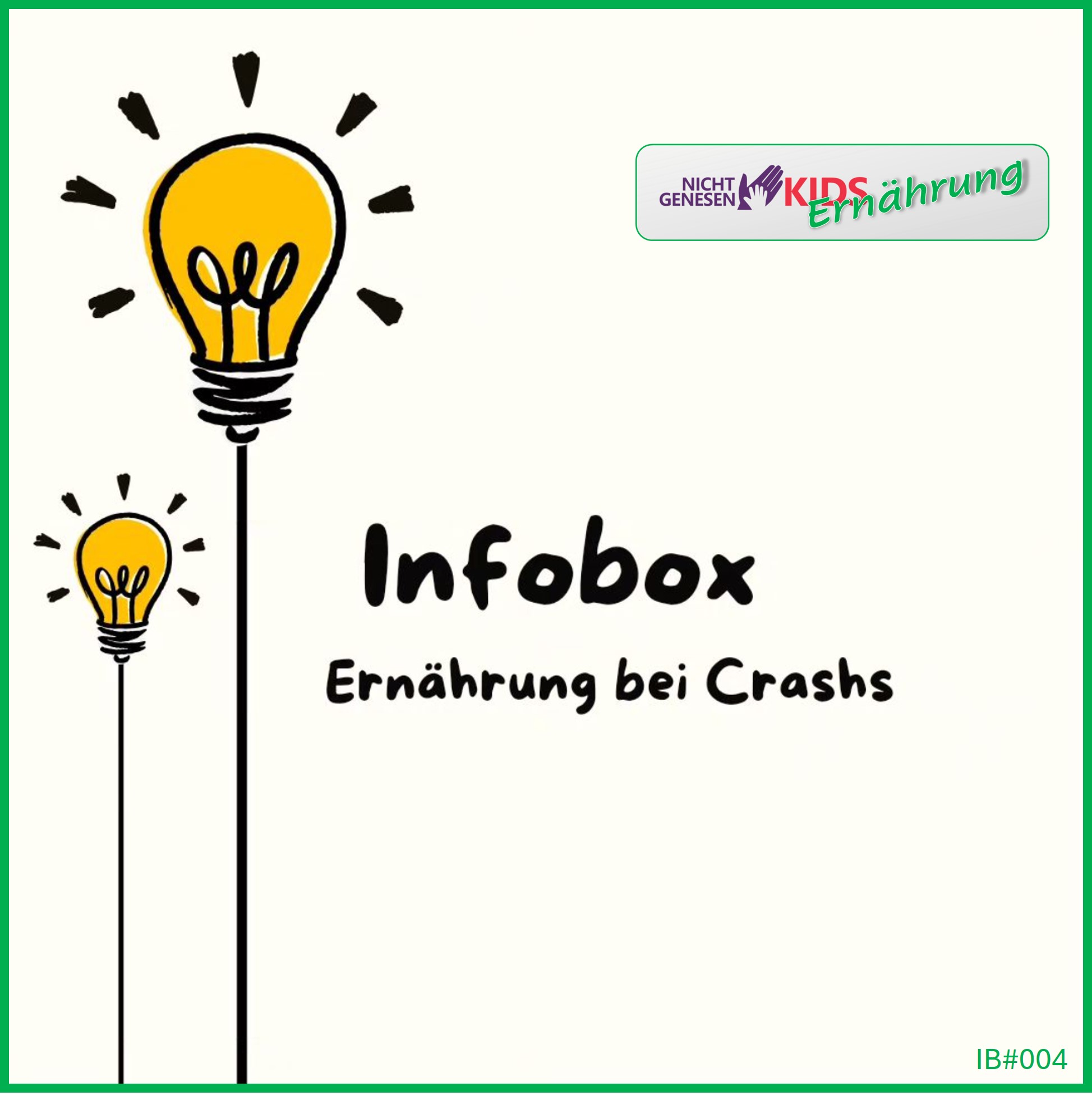 Infobox: Ernährung bei Crashs