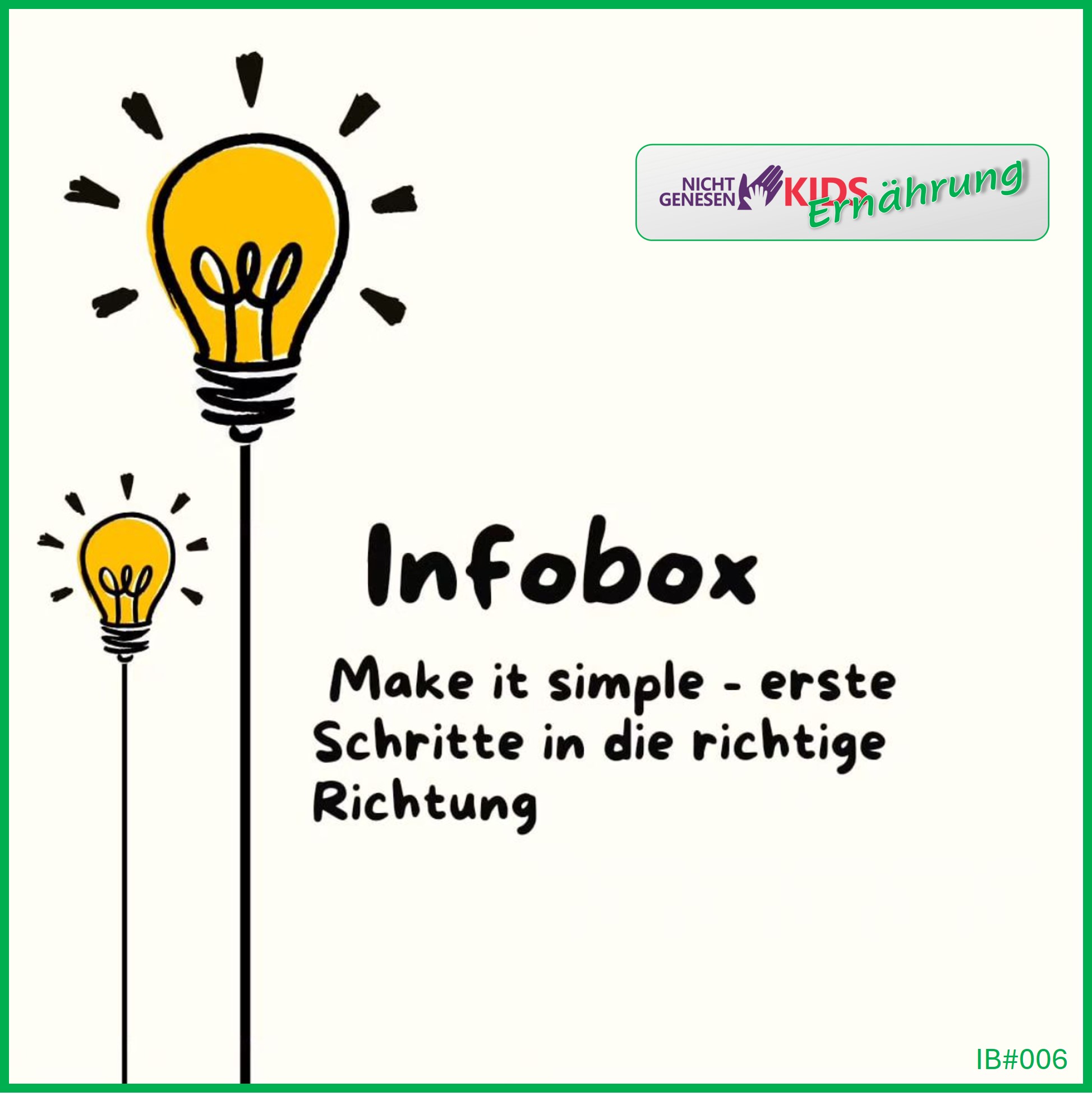 Infobox: Make it simple – erste Schritte in die richtige Richtung