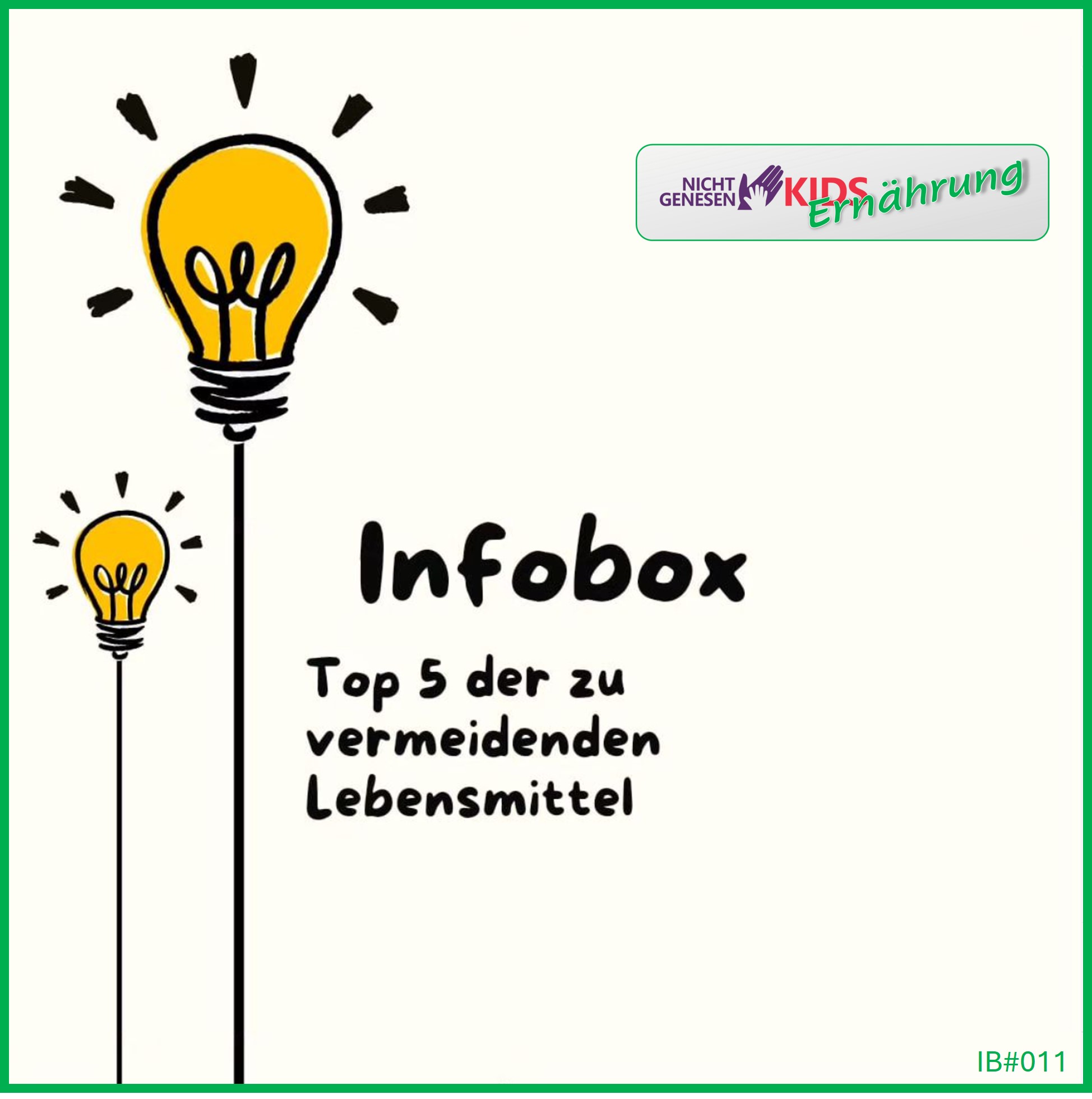 Infobox: Top 5 der zu vermeidenden Lebensmittel