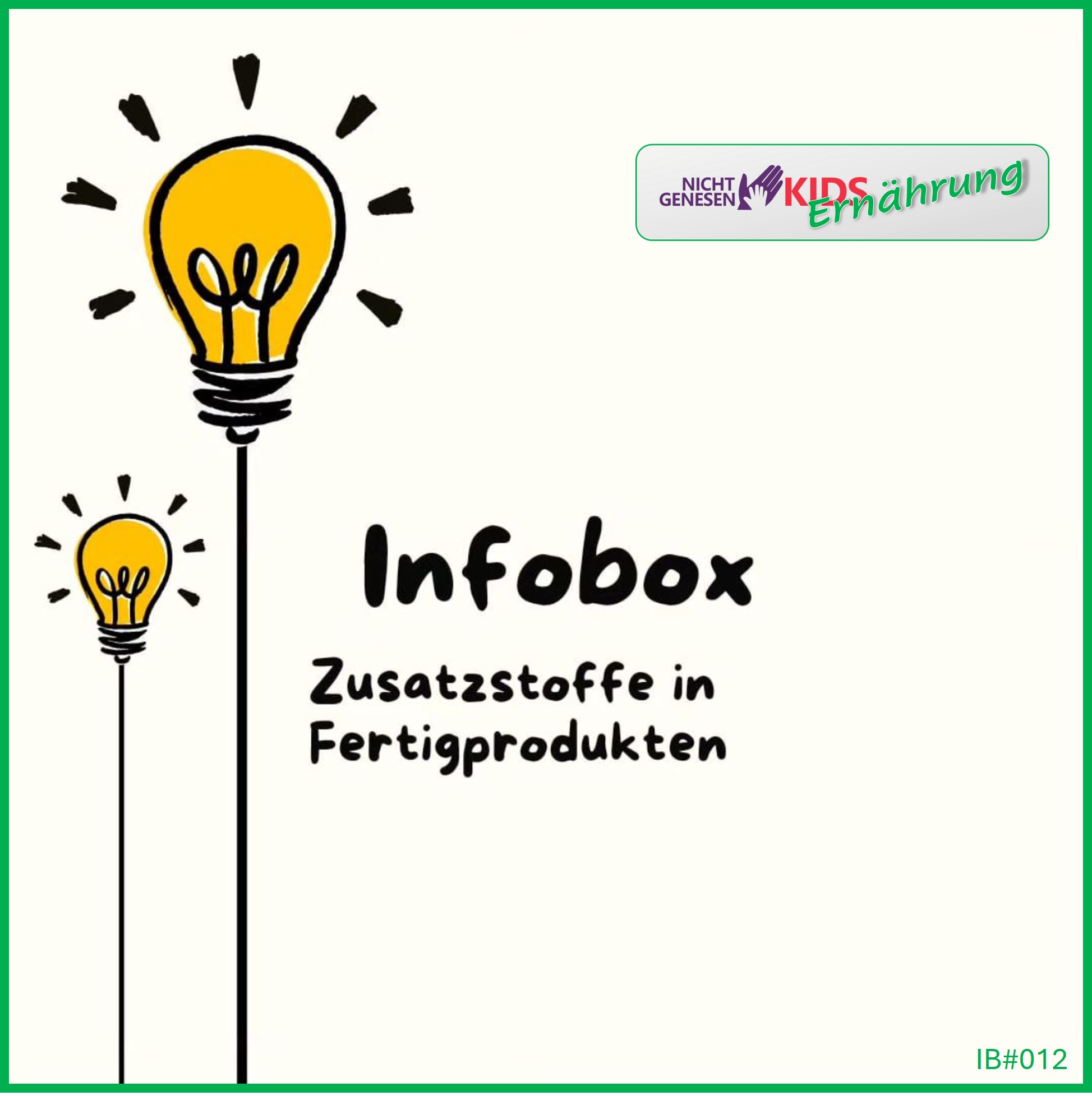 Infobox: Zusatzstoffe in Fertigprodukten