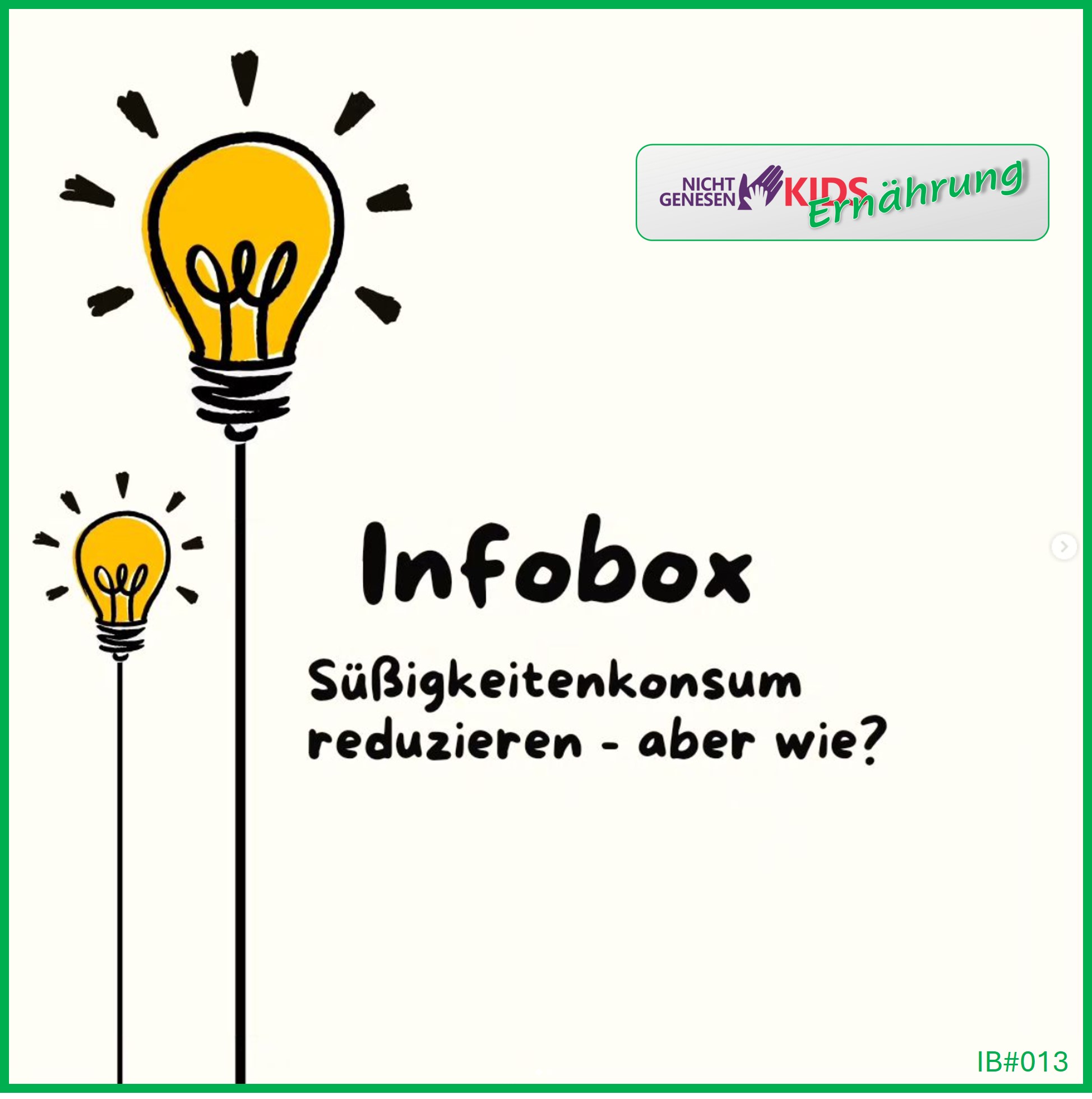 Infobox: Süßigkeitenkonsum reduzieren – aber wie?