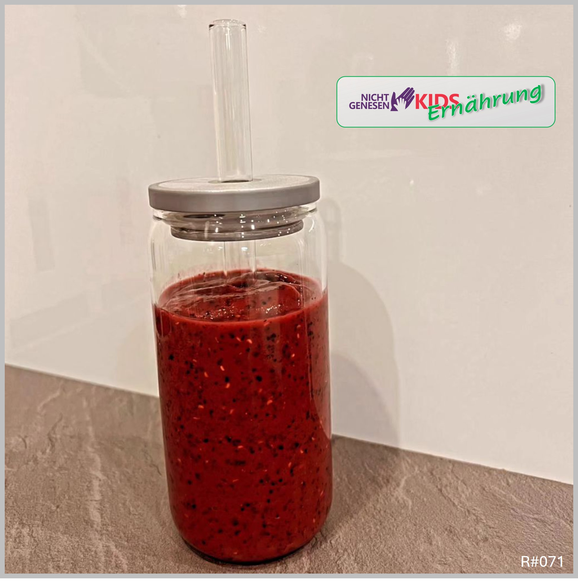 Beeren-Hafer-Smoothie (halb gefroren)